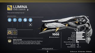 HOW TO GET LUMINA  DESTINY 2 [upl. by Zzahc30]