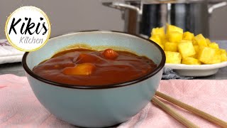 SüßSaureSauce wie vom Asiaten  SüßSauersauce  Sweet Sour Sauce Rezept  Kikis Kitchen [upl. by Asilehs]