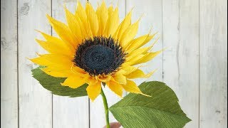 Como hacer flores de papel Girasoles Super faciles y rapidas  DIY Manualidades 22 [upl. by Nylak]