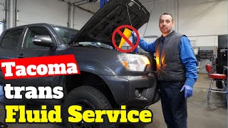 Toyota Tacoma Transmission Fluid Change  Do It At Home [upl. by Olia397]