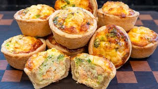 Mini Quiches Salmon and Broccoli [upl. by Cohe972]