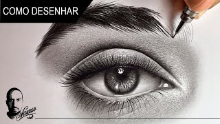 Como desenhar um Olho Realista  How to draw realistic eye [upl. by Navy291]