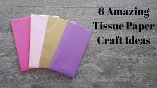 6 Amazing Tissue Paper Crafts Ideas [upl. by Anaher]