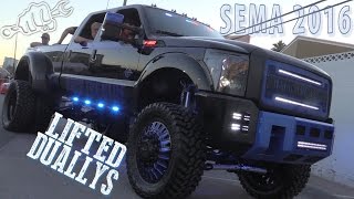 LIFTED DUALLY TRUCKS OF SEMA 2016 [upl. by Sahc]