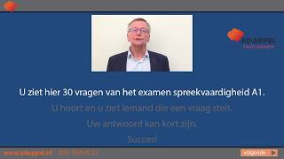 EXAMENTRAINER A1  Spreken  30 vragen  set 1 2025 [upl. by Nosrac]