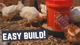 DIY Automatic Chicken Feeder  Cheap and Easy way to automate chicken feeding [upl. by Retsbew146]