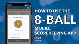 How to Use the APA 8Ball Mobile Scorekeeping App [upl. by Nomae]