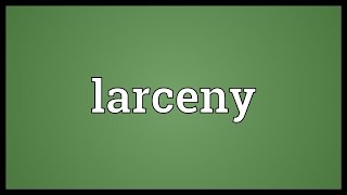 Larceny Meaning [upl. by Solotsopa]