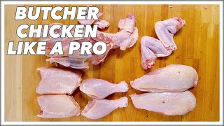 SO Simple Youll Always Do This Yourself Pro Butcher HOW TO Cut Up A CHICKEN  Glen And Friends [upl. by Kashden]