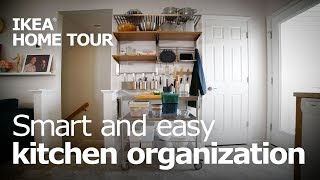 Smart amp Easy Kitchen Storage amp Organization  IKEA Home Tour [upl. by Eiroc]