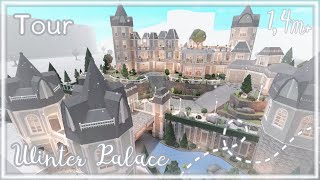 Bloxburg Build  Winter Palace tour 14M [upl. by Nahsad]