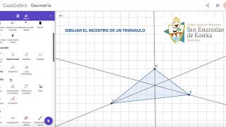 DIBUJAR EL INCENTRO CON GEOGEBRA [upl. by Gnart]