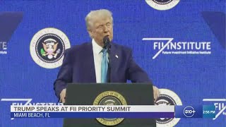 President Trump remarks at FII Priority Summit  Raw video [upl. by Nwahsyd]