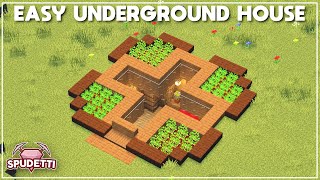 Minecraft How to Build an Easy Underground House Tutorial 2021 [upl. by Amarillis429]