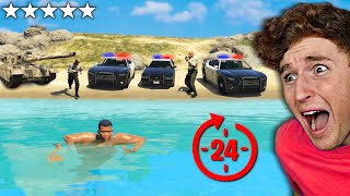 Surviving 5 STARS WANTED LEVEL For 24 HOURS In GTA 5 [upl. by Katya]