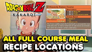 DBZ Kakarot  All Recipe Locations Full Course Meal Recipes [upl. by Reade]