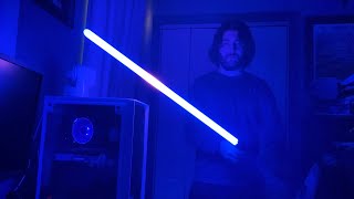 Lightsaber flourishing tutorial  Spin and REVERSE GRIP  Level 3 [upl. by Ardnazil]