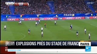 Paris attacks overview of Stade de France suicide bombings amidst football game [upl. by Annad]