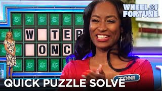 Toni Quickly Solves the Bonus Round Puzzle  Wheel of Fortune [upl. by Adekahs975]