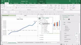 424 How to add data label to line chart in Excel 2016 [upl. by Fronniah]