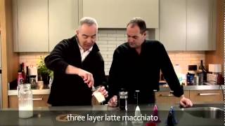 aerolatte  milk frother makes three layer caffè latte macchiato [upl. by Porte434]