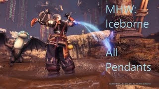 Monster Hunter World Iceborne — All InGame Pendants  Special Rider Kirin Pendant Description [upl. by Nerek]