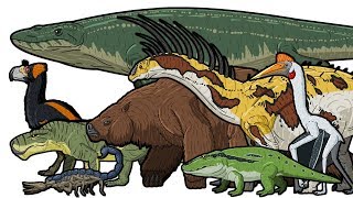 PREHISTORIC LIFE  Animated Size Comparison [upl. by Dronel]