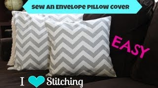 Sew an Envelope Pillow Cover Beginner [upl. by Amek9]