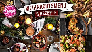 Weihnachts Menü 3 Rezeptideen  3 XMas Menu Ideas  Sallys Welt [upl. by Rimas]