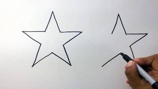 Como hacer Estrellas FACIL 👈⭐⭐How to draw and color stars ⭐⭐ [upl. by Niriam93]