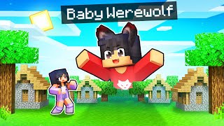 Were TINY with a Baby WEREWOLF In Minecraft [upl. by Annaitsirk]