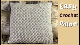 Easy Crochet Alpine Stitch Pillow [upl. by Sirrom412]