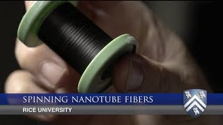 Spinning nanotube fibers at Rice University [upl. by Etnauj]