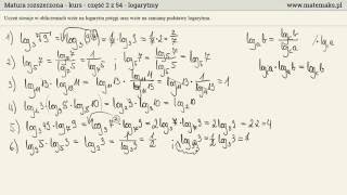 Matura rozszerzona  kurs  logarytmy [upl. by Nnayelsel]