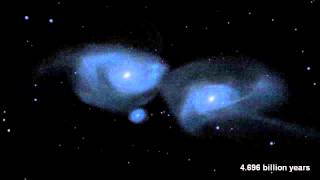 Milky Way and Andromeda Galaxies Collision Simulated  Video [upl. by Pritchett]