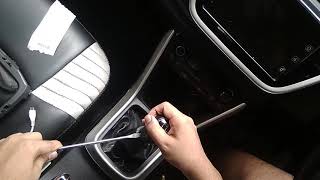 How to replace Car gear knob amp Boot Shift Lever  DIY  Replace gear leatherette cover at home [upl. by Llenrub183]