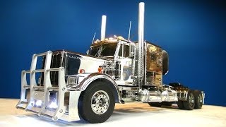 RC ADVENTURES  Tamiya 114 RC Chrome King Hauler Semi Truck Futaba MFC01 6quot Stretch [upl. by Leisam]