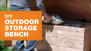 DIY Outdoor Storage Bench [upl. by Rufina]