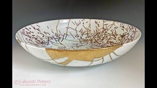 Very Broken Large Bowl With Missing Segments Repaired and Finished with Kintsugi Art Process [upl. by Ayim520]