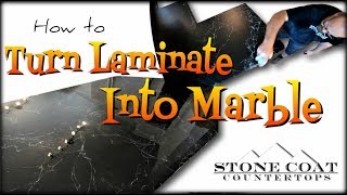 Turn Laminate into Marble epoxy countertop diy [upl. by Florie]