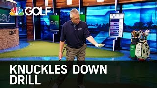 Knuckles Down Drill  School of Golf  Golf Channel [upl. by Meredith]