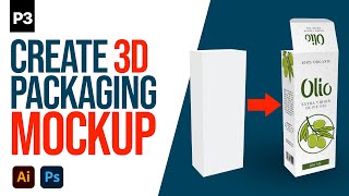 How to Create 3D Packaging Mockup in Illustrator and Photoshop [upl. by Titos]