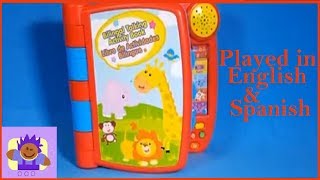 English Spanish Bilingual talking musical activity electronic toy book [upl. by Dnalhsa976]