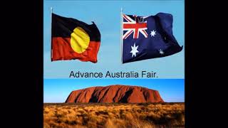 Australian National Anthem  Aboriginal music [upl. by Nwahsauq]