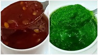 Imli Ki Khatti Meethi Chutney Aur Hari Chutney Banane Ki Recipe  CookWithLubna [upl. by Etteoj]