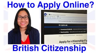 BRITISH  UK CITIZENSHIP  HOW TO APPLY ONLINE  NOV 2020 [upl. by Melc]