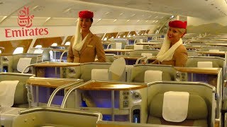 EMIRATES AIRBUS A380 Full Cabin Tour FIRST BUSINESS and ECONOMY Class  Bar Shower [upl. by Hoeg]