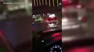 Taxi video of Las Vegas mass shooting at Mandalay Bay [upl. by Arde872]