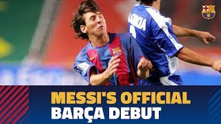 Leo Messis official debut against Espanyol [upl. by Schifra]