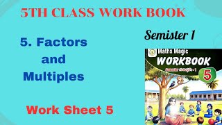 5th class maths workbook factors and multiples worksheet 55th class maths workbook worksheet answer [upl. by Sivel]